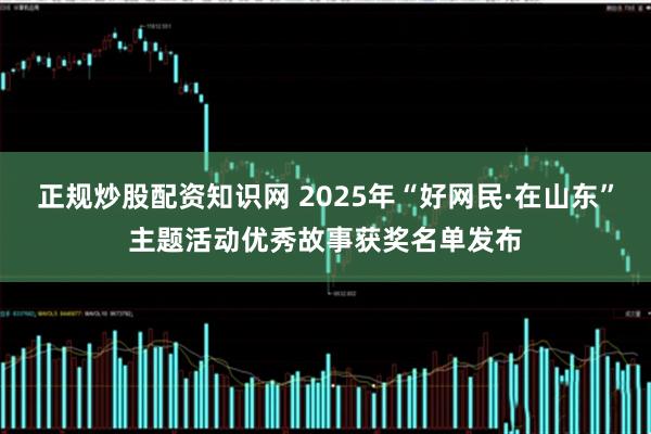 正规炒股配资知识网 2025年“好网民·在山东”主题活动优秀故事获奖名单发布